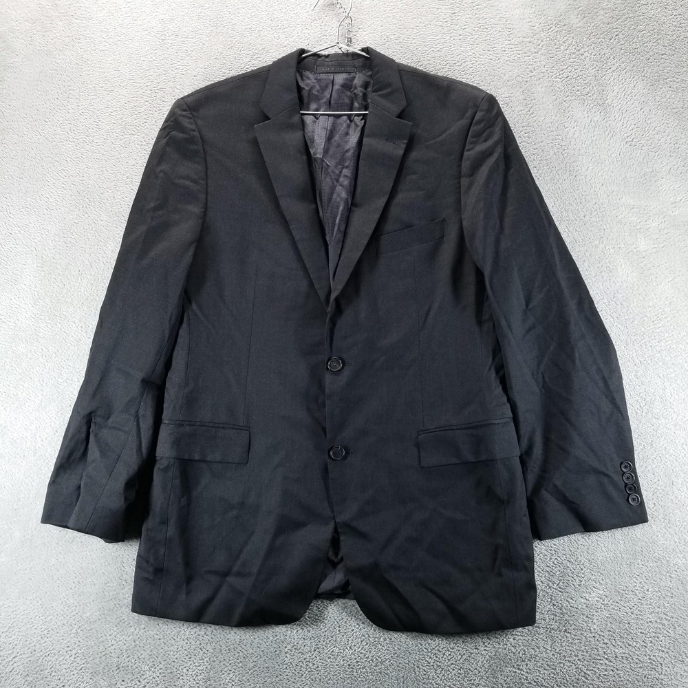 Hugo Boss Blazer Mens 42L Black‎ Super 100 Wool Sport Jacket Two Button